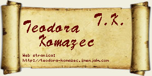 Teodora Komazec vizit kartica